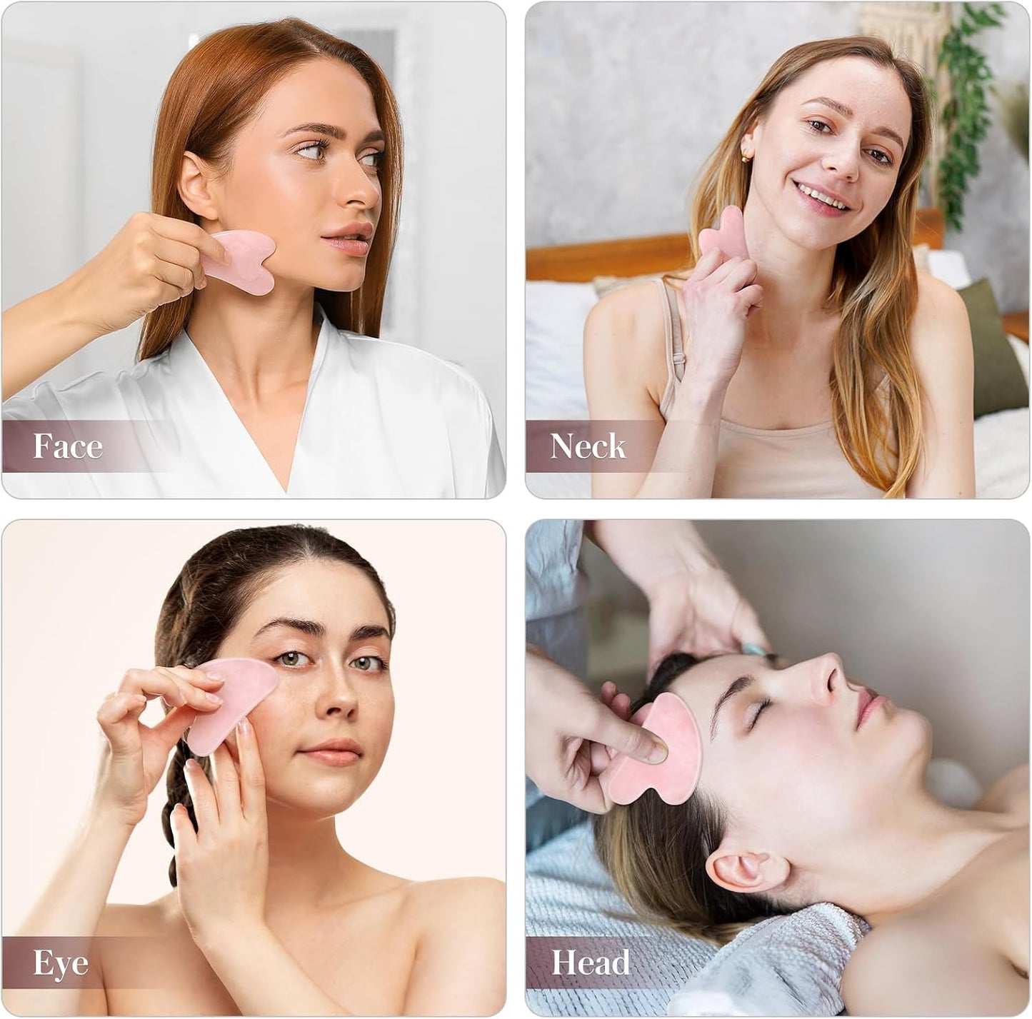 Gua Sha Facial Tools Guasha Tool Gua Sha Jade Stone Manual Massage Sticks for Jawline Sculpting and Puffiness Reducing for Face Body Tensions Reduce Festive Gifts