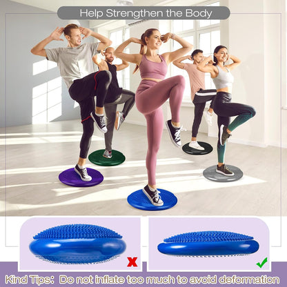 Amylove 6 Pcs Wiggle Seat Inflated Wobble Cushion for Sensory Kid 13 Inch Balance Disc Kids Flexible Seating Exercise Sensory Pad Chair Cushion for Classroom Office School (Bright)