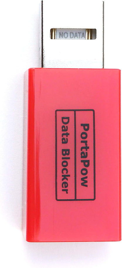 PortaPow USB Data Blocker (White 2 Pack) - Protect Against Juice Jacking