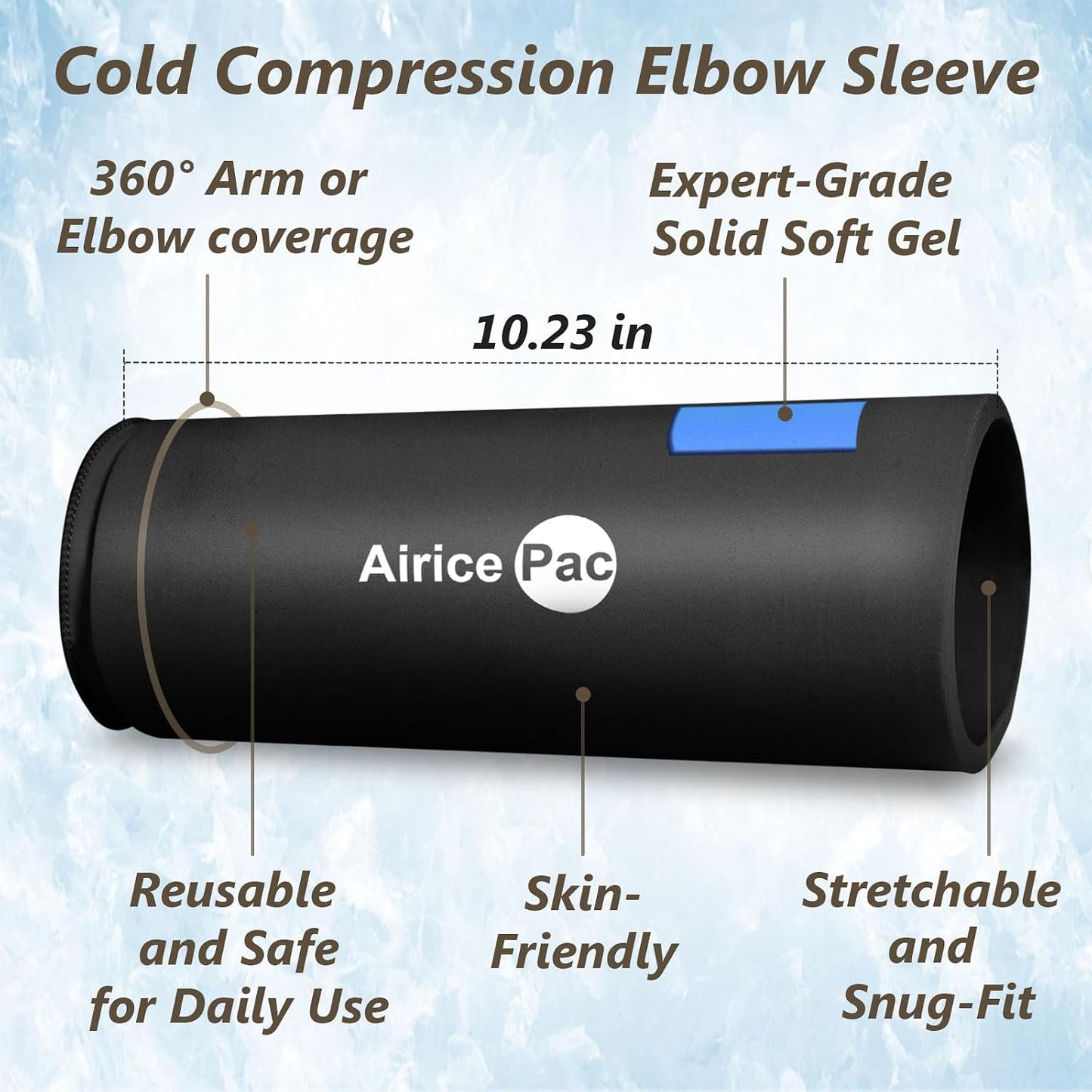 AiricePac Ice Pack for Back Pain Relief, Reusable Gel Lower Back Wrap, Cold Compress Therapy for Waist Lumbar Injuries, Sciatic Nerve, Herniated or Degenerative Disc, Coccyx, Tailbone Pain Blue
