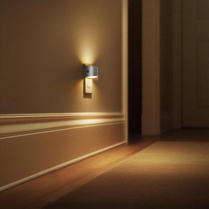 L LOHAS LED Night Light, Night Lights Plug into Wall with Dusk to Dawn Sensor, 3 Brightness Level, 2 Pack, 1600K Amber, White Housing