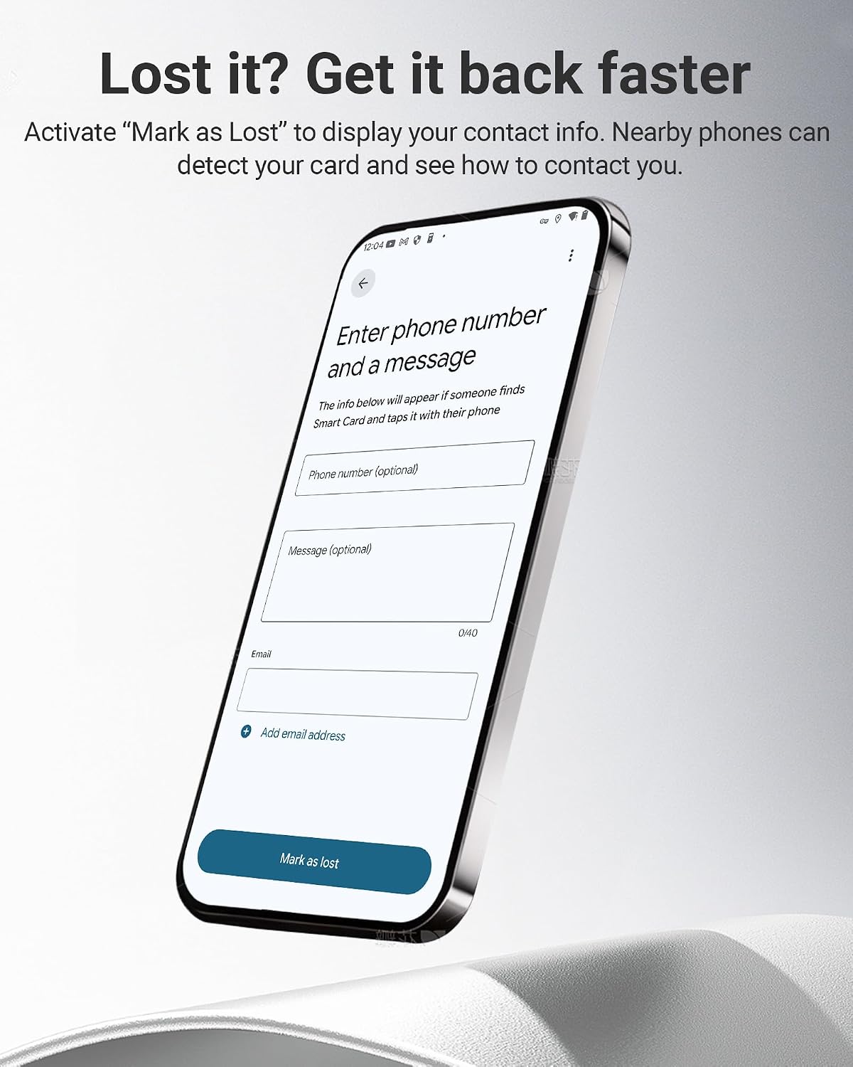 Android Wallet Tracker Card, Smart Card (Android Only), GPS Wallet Finder, Airtag Tracking Card, Compatible with Google Find Hub App