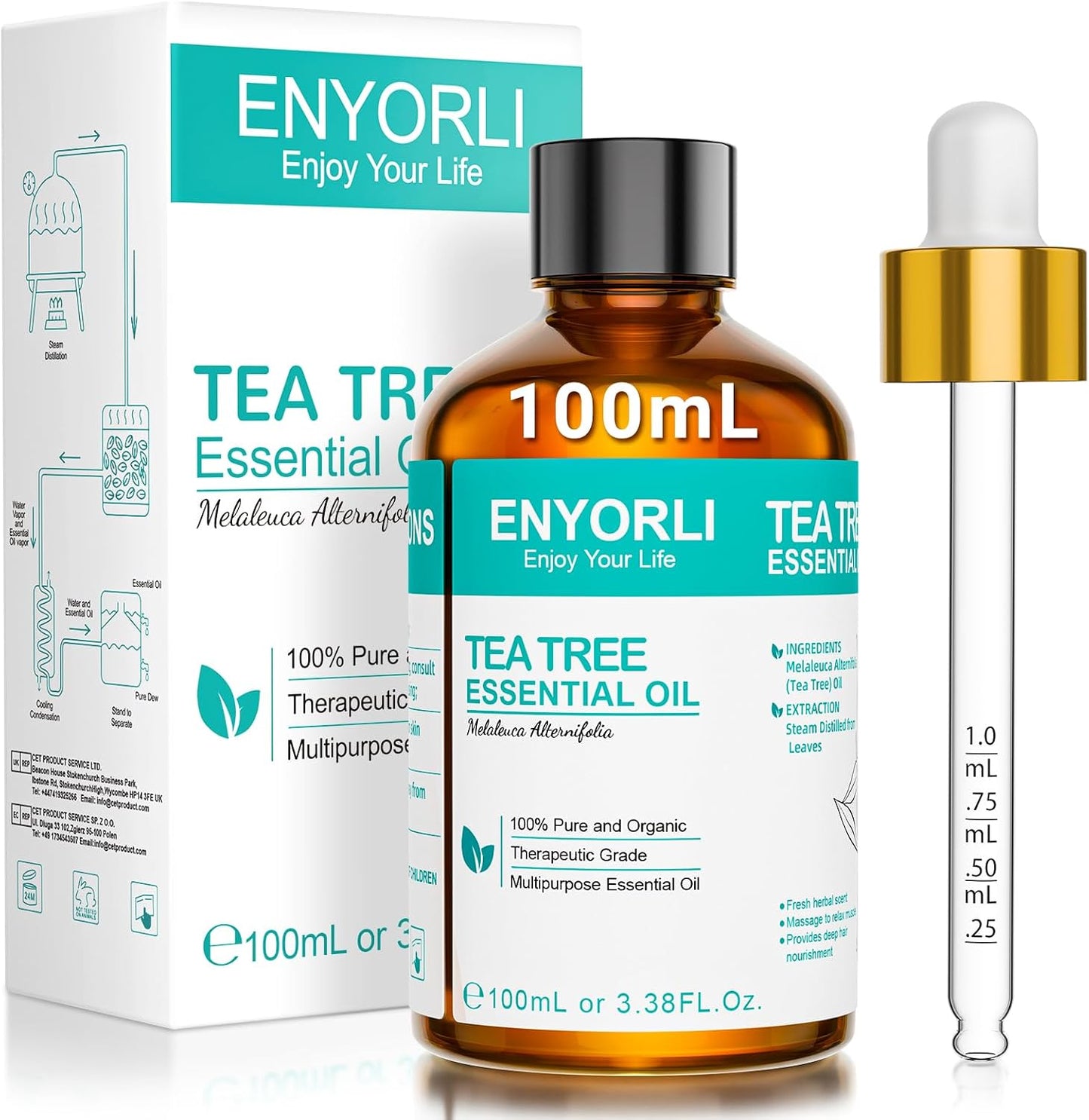 Lavender Essential Oil 3.38 fl oz (100ml), Lavender Oil for Home & Daily Use, for Women & Men, Suitable for Diffuser, Bath & DIY, Large Size for Long-Lasting & Versatile Use