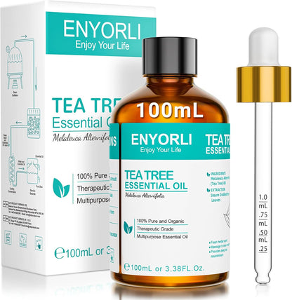 Lavender Essential Oil 3.38 fl oz (100ml), Lavender Oil for Home & Daily Use, for Women & Men, Suitable for Diffuser, Bath & DIY, Large Size for Long-Lasting & Versatile Use