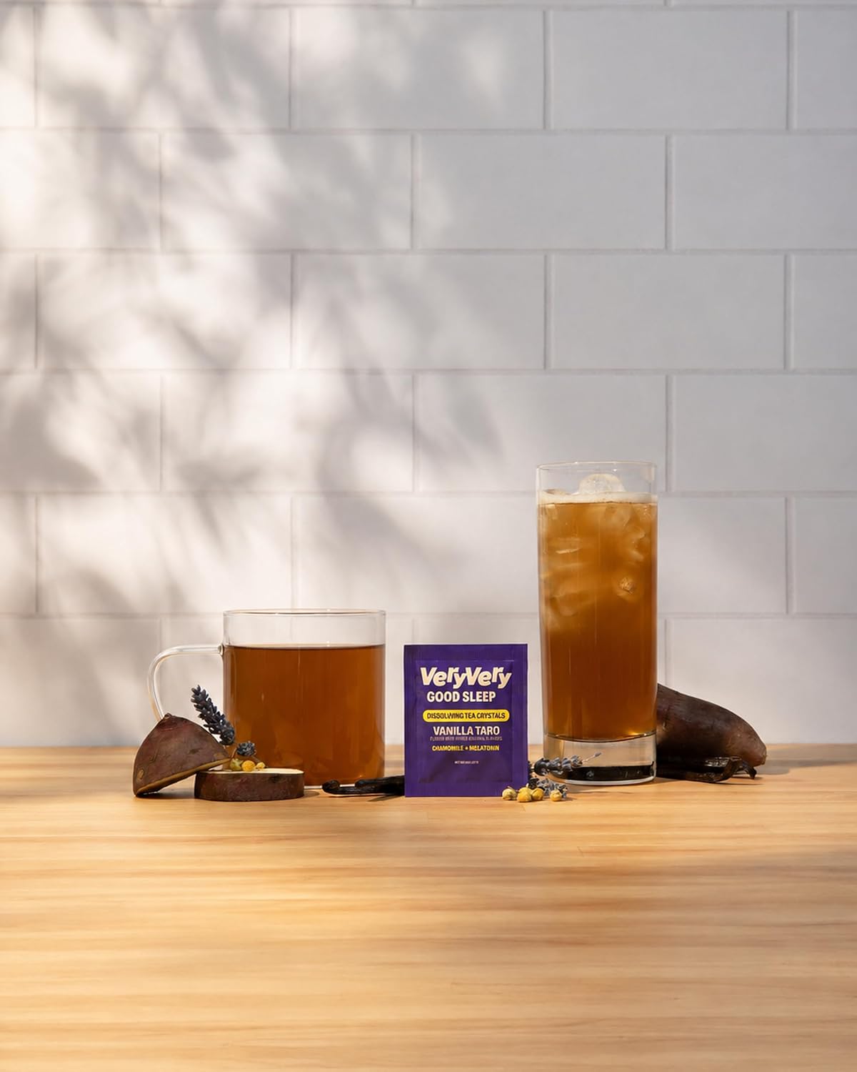 VeryVery Good Tea Sleep Mix, Vanilla Taro, Melatonin, 10 Packets