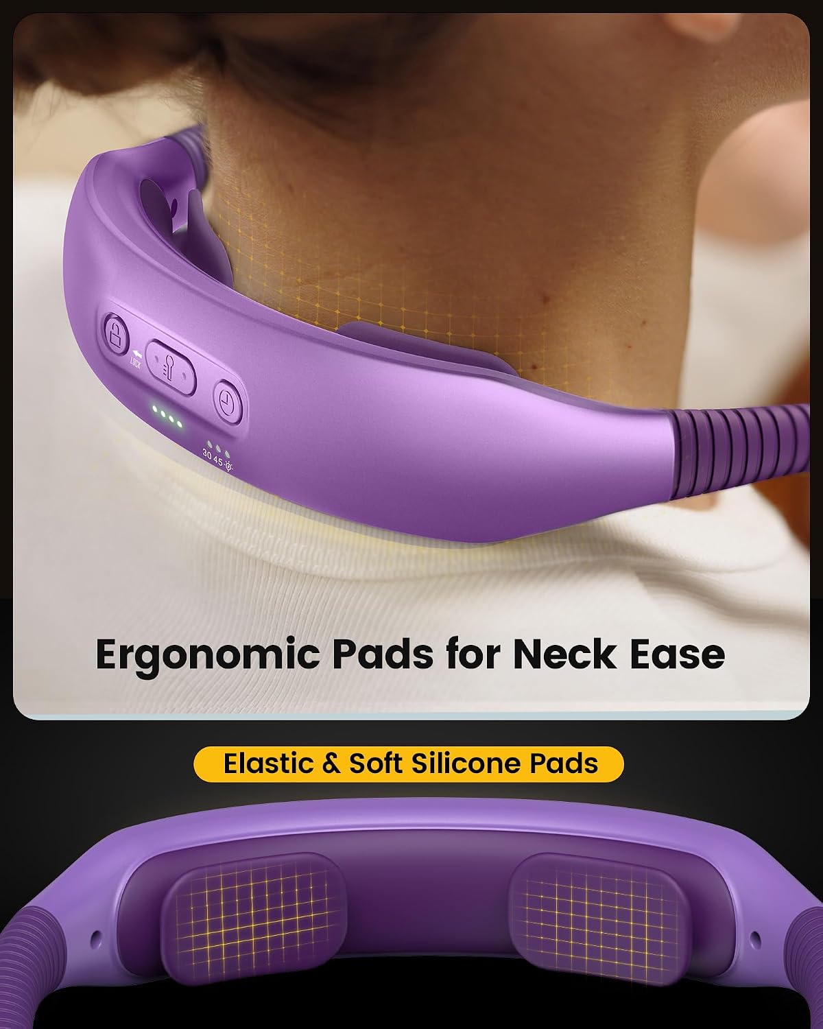 Glocusent Neck Light with Timer, 100 Hours Book Light for Bedtime Reading