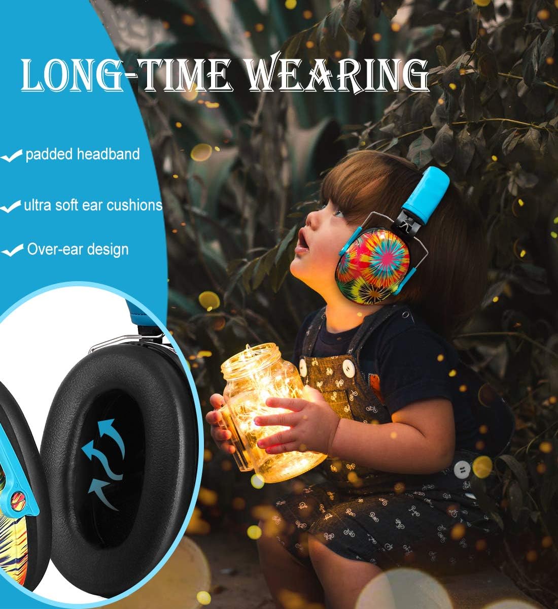 PROHEAR 032 Kids Ear Protection – Ear Muffs for Noise Reduction, 25NRR Noise Cancelling Headphones for Kids,Toddlers, Autism, Sensory Use, Hearing Protection – Orange