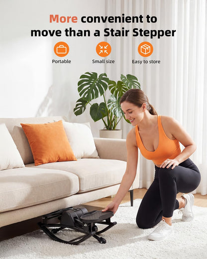 Rock Fitness Stepper for Exercise at Home, Motion Stair Stepper with Resistance Bands for Full Body Workout, Aerobic Workout Machine Fitness Equipment
