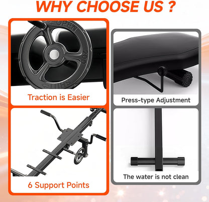 Spine Decompression Table Back Stretcher - Full Body Traction & Stretch Machine for Home Cervical Traction Lumbar Stretching, Flexibility Training, Mobility Support