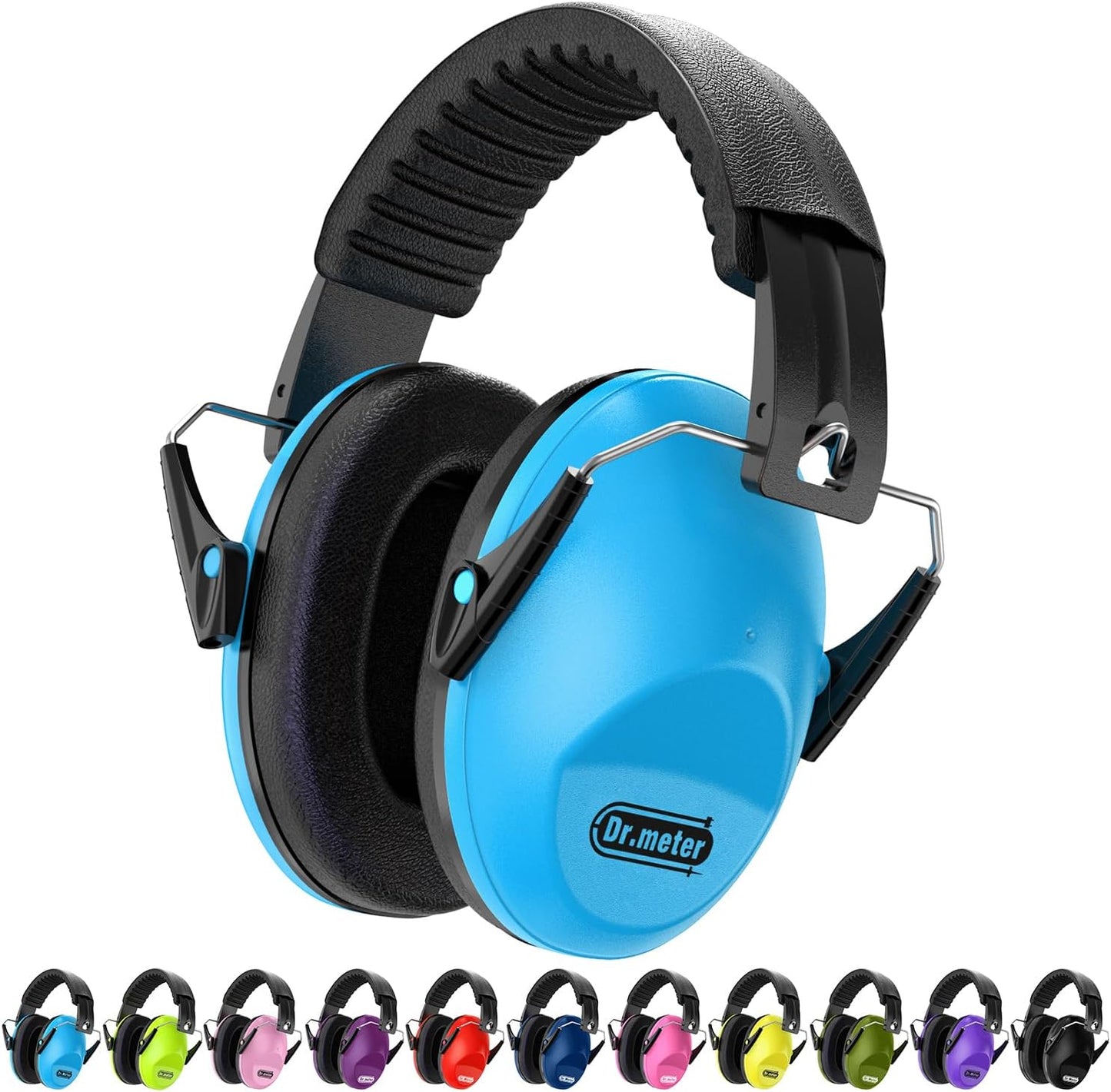 Dr.meter Ear Muffs for Noise Reduction: 27.4SNR Noise Cancelling Headphones for Kids Adults, EM100 Adjustable Hearing Protection Earmuffs for Monster Jam, Autism Sensory, Concerts, Fireworks