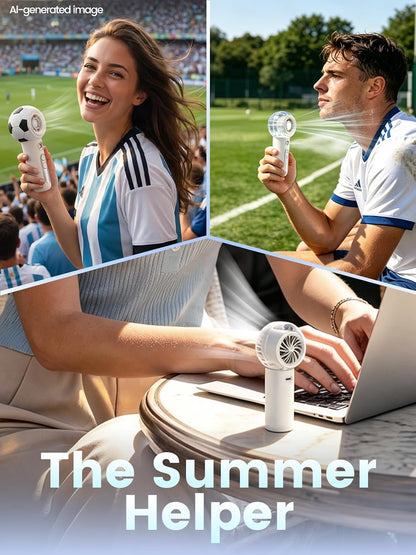 Portable Misting Fan Rechargeable Handheld Cool Mist Fan with LED Display