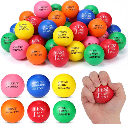 Civaner 60 Pieces Mini Motivational Balls Bulk for Adults, Purple