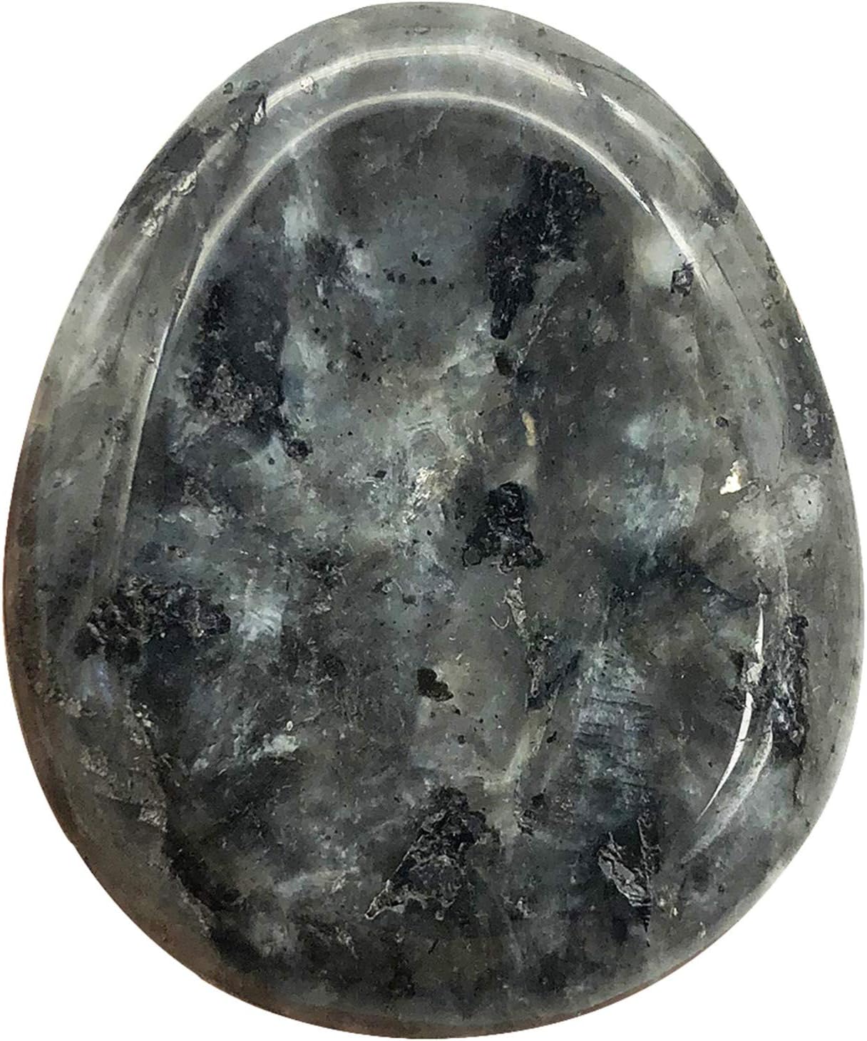 Fekuar Natural Moonstone Crystal Thumb Worry Stone, Hand Carved Healing Crystal Teardrop Pocket Worry Stones for Anxiety Stress Relief Meditation