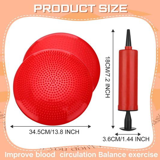Amylove 6 Pcs Wiggle Seat Inflated Wobble Cushion for Sensory Kid 13 Inch Balance Disc Kids Flexible Seating Exercise Sensory Pad Chair Cushion for Classroom Office School(Curated Color)