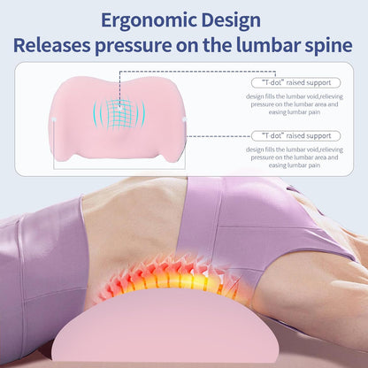 Lumbar Support Pillow for Office Chair, Car Lumbar Pillow Lower Back Pain Relief, Memory Foam Back Cushion with 4D Mesh Cover and Adjustable Straps, Ergonomic Chair Back Pillow for Car,Bed, Gaming