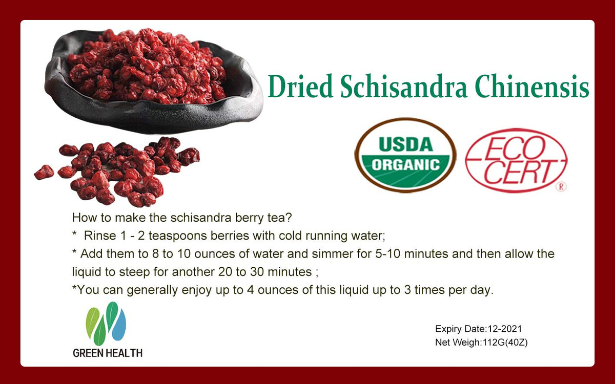 Nature Organic Schisandra Berries Dried Loose Bulk Herbs Schisandra Chinensis （Wu Wei Zi）Tea