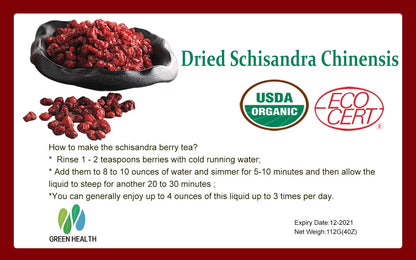 Nature Organic Schisandra Berries Dried Loose Bulk Herbs Schisandra Chinensis （Wu Wei Zi）Tea