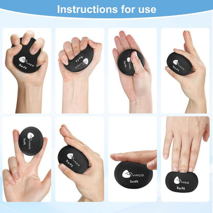 Ryaco Stress Balls for Adults, Balls for Hand Therapy, Relief Anxiety Stress Ball, Physical Therapy Fidget Stress Ball, Hand Exercise Ball for Grip Strength, Tri-Density Stress Balls