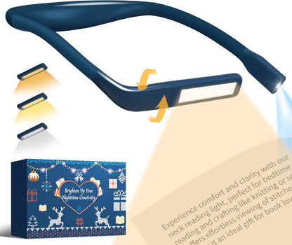 Reading Light, Rechargeable Neck Light, Stepless Dimming Book Light
