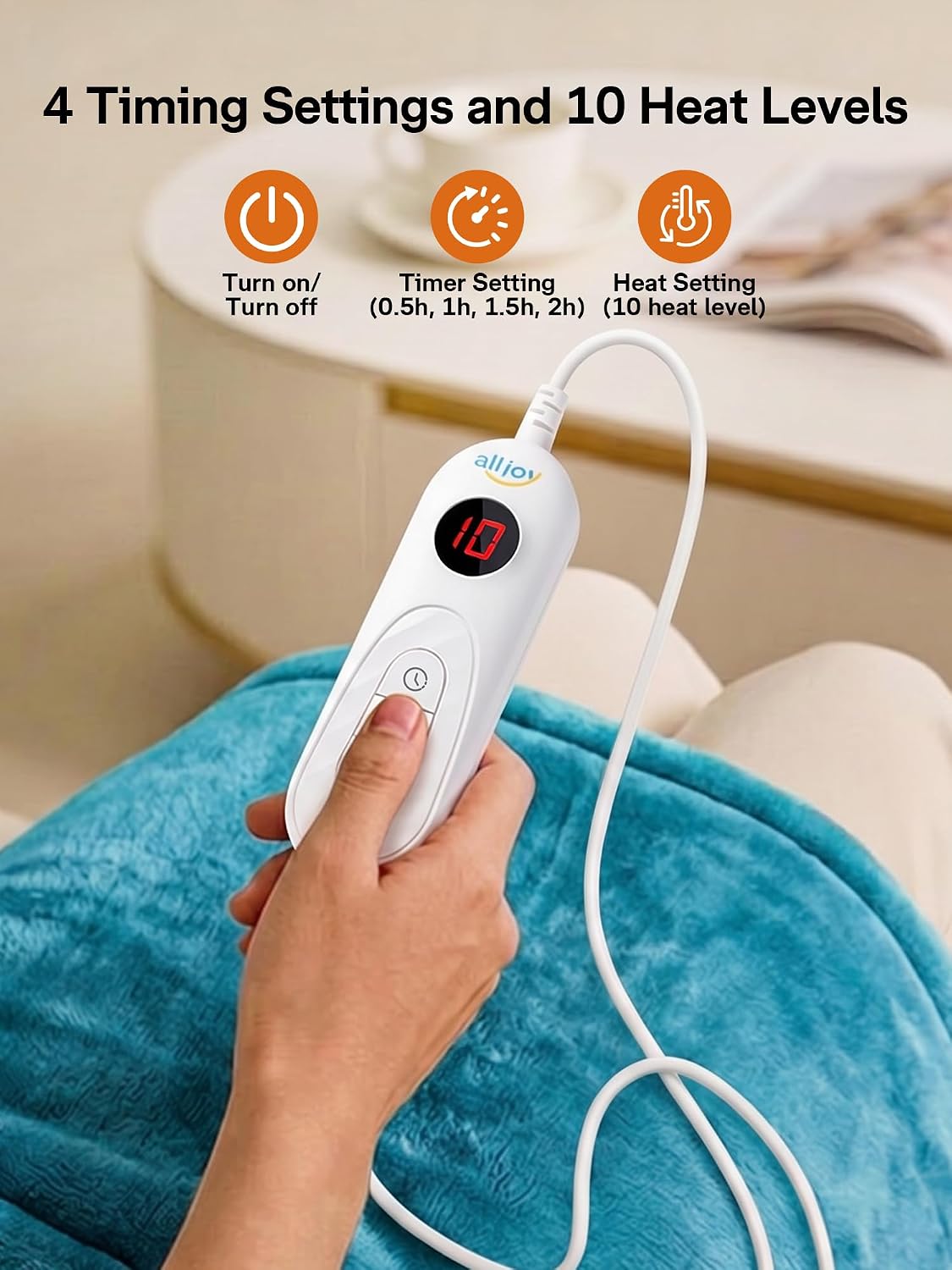 ALLJOY Heating Pad for Neck and Shoulders and Back Pain Relief