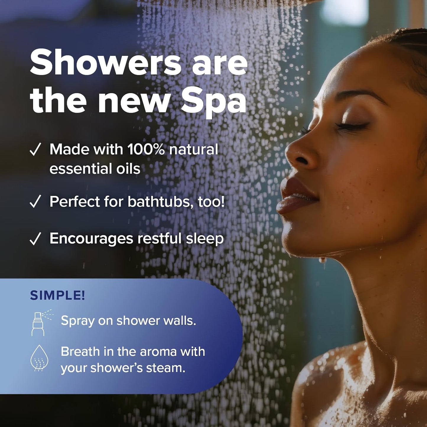 MOXĒ Eucalyptus Oil Shower Mist, Spa Steam Spray, Certified Natural 100% Essential Oils, Made in USA, Aromatherapy, Sinus Congestion Relief, Tension Relief, 4 Ounces