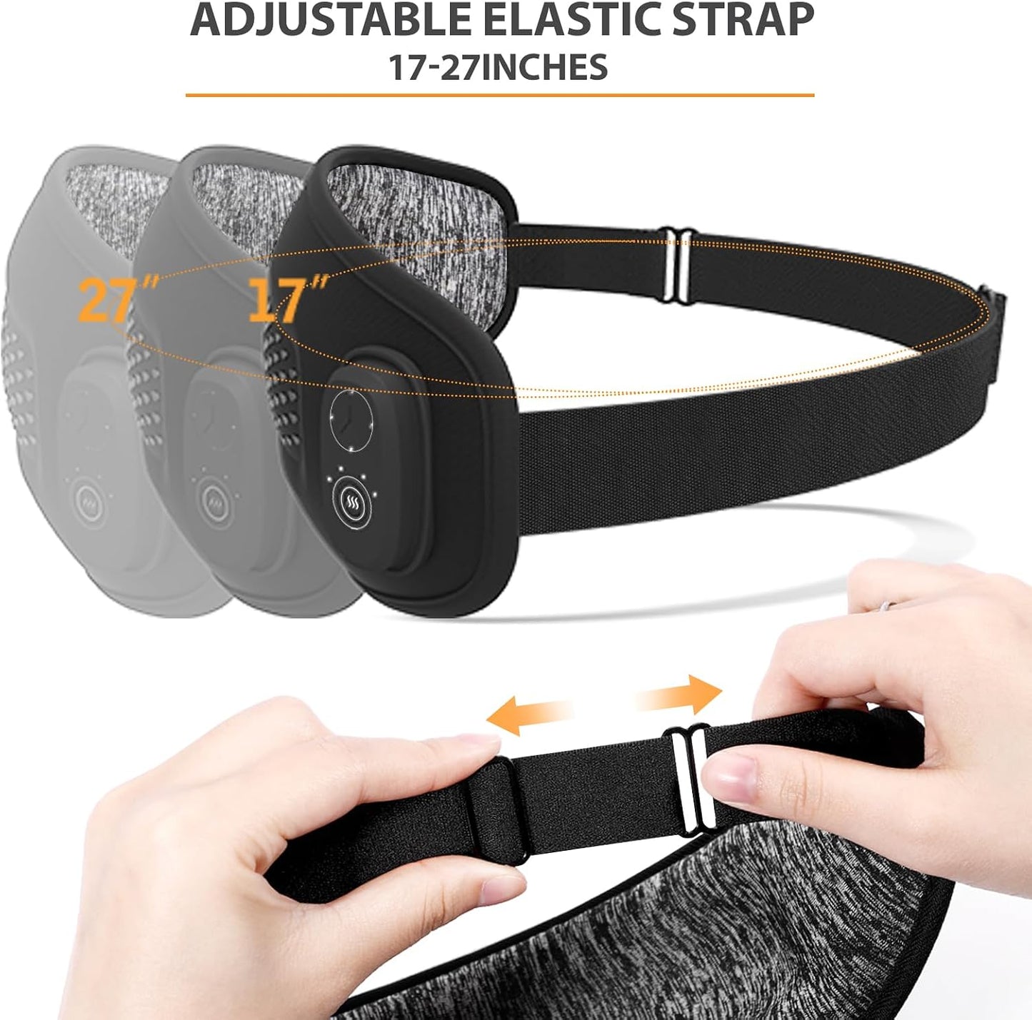 Cordless Heated Eye Mask - Removable Scent Pads, 1200mAh Rechargeable Heated Eye Masks for Dry Eyes,Cordless Eye Heating Pad for Stye Eye Treatment, Warm Compress for Eyes, Gifts for Men Women