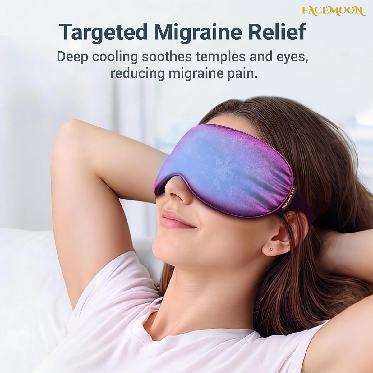 Cooling Eye Mask for Puffy Eyes: Fsa Eligible ltems Hsa, Migraines Headache Fast Relief After Surgery Care Cold Compress, Reusable Face Ice Pack Gel for Dark Circles, Gentle Weighted Sleep Mask Purple