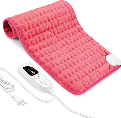 Electric Heating pad with 6 Heat Settings, Auto Shut Off, Dry Electric Heating for Back Neck Knee Arms Legs Shoulder Heat Pads for Christmas Birthday Father Mother's Day (24"X12", Gray Green)
