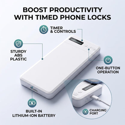 Portable Phone Lock Box with Timer Self Control