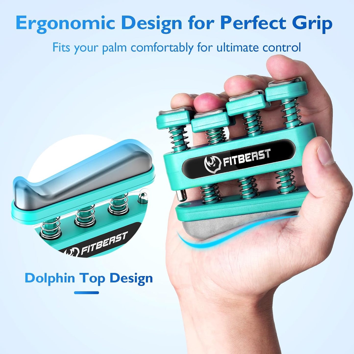 FitBeast Finger Strengthener, Finger Exerciser, Hand Exerciser for Improve Dexterity and Strength in Fingers, Hands, Forearms–Grip Strength Trainer for Musicians, Climbers