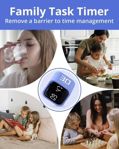 Productivity Timer Flip Gravity Sensor Cube Timer Countdown & Countup,Mute & Vibrate & Sound，5/10/30/60min & Custom Timing, Perfect for ADHD,Work,Learning,Kitchen Cooking (1White)