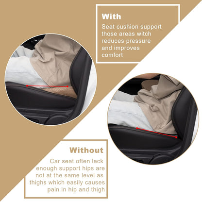 Livtribe Car Seat Cushion - Memory Foam Car Seat Pad - Sciatica & Lower Back Pain Relief - Car Seat Cushions for Driving - Road Trip Essentials for Drivers(Black)