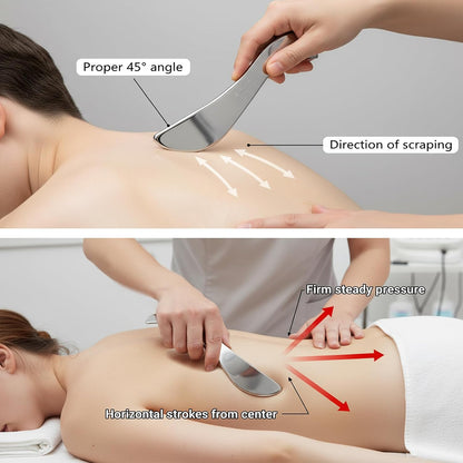 BYYDDIY-Non-Magnetic 304 Stainless Steel Gua Sha Muscle Scraper Tool for Scar Tissue,Muscle Scraping Tool for Massage Scraper,IASTM Tools for Physical Therapy, Soft Tissue Massage