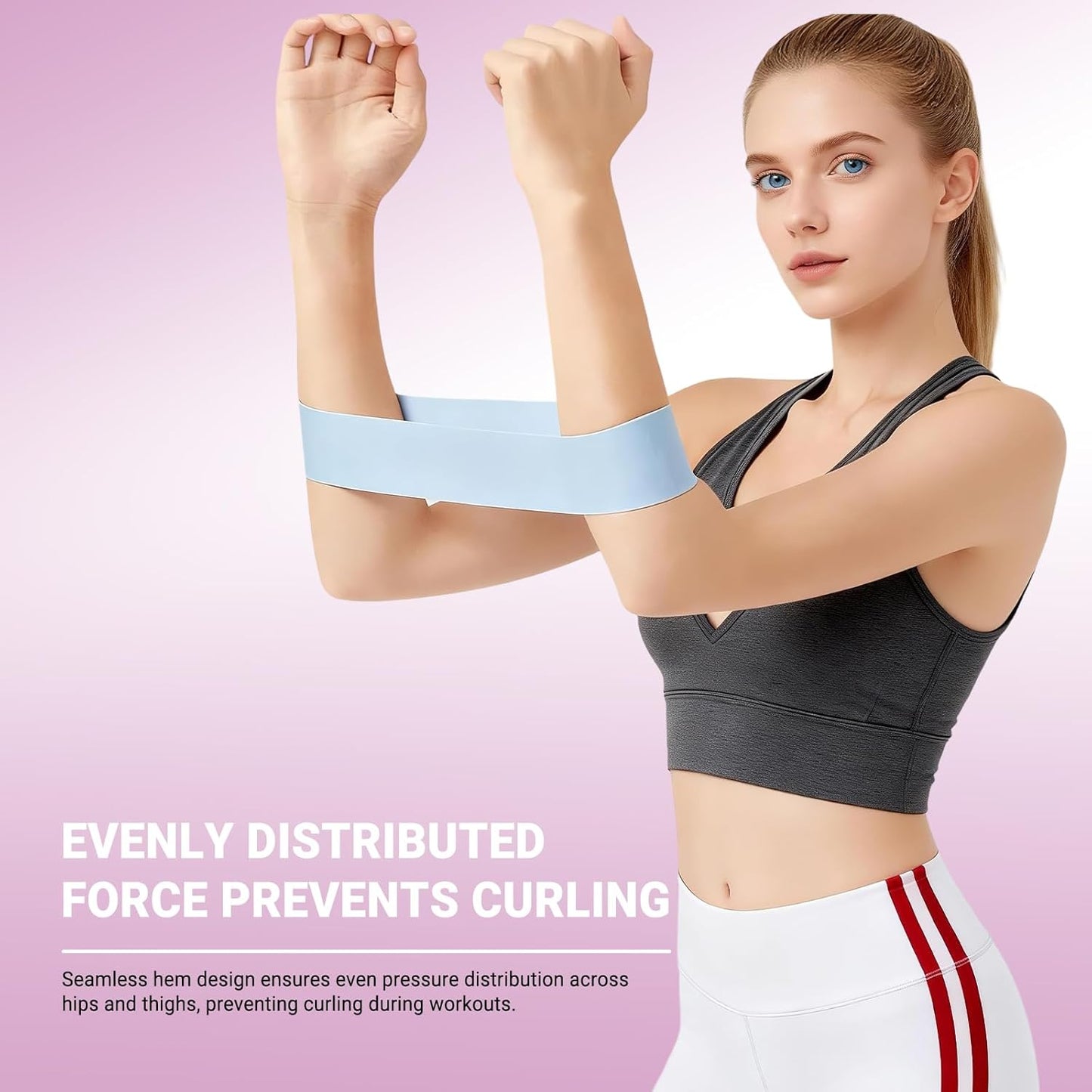 Resistance Bands for Working Out - 2/3/4 Pack Elastic Loop Exercise Band Set 15 25 35 50 lbs, Strength Training Stretching Home Gym Workout Bands for Pilates Yoga Leg Glute Arm Workout for Women Men