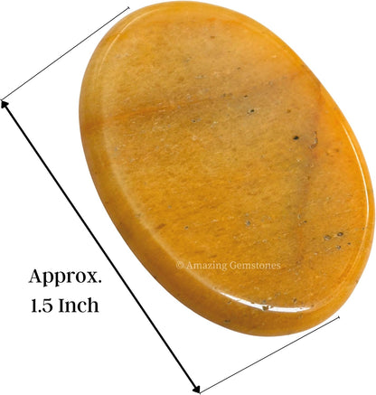 Amazing Gemstone Labradorite Thumb Worry Stone, Anxiety Stone, Healing Crystals - Piedra Crystal Fidget for Gift, Meditation, Calming, Relaxation, Stress Relief - Colors B