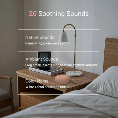 Portable Baby Sound Machine [White Noise for Babies Kids Adults][Timer Function][20 Soothing Sounds][Sleep Soother] 15 Hours Battery Life, Travel,Registry,Gifts,Shower,Clips on Baby Stroller