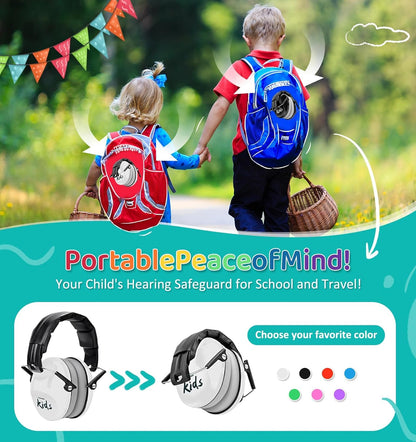 PROHEAR 032 Kids Ear Protection – Ear Muffs for Noise Reduction, 25NRR Noise Cancelling Headphones for Kids,Toddlers, Autism, Sensory Use, Hearing Protection – Orange