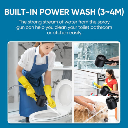 Cobbe Filtered Shower Head with Handheld, 4+1 Spray Mode Showerhead with Filters, Built-in Power Wash for Hard Water - Remove Chlorine - Reduces Dry Itchy Skin, Luxury Gray