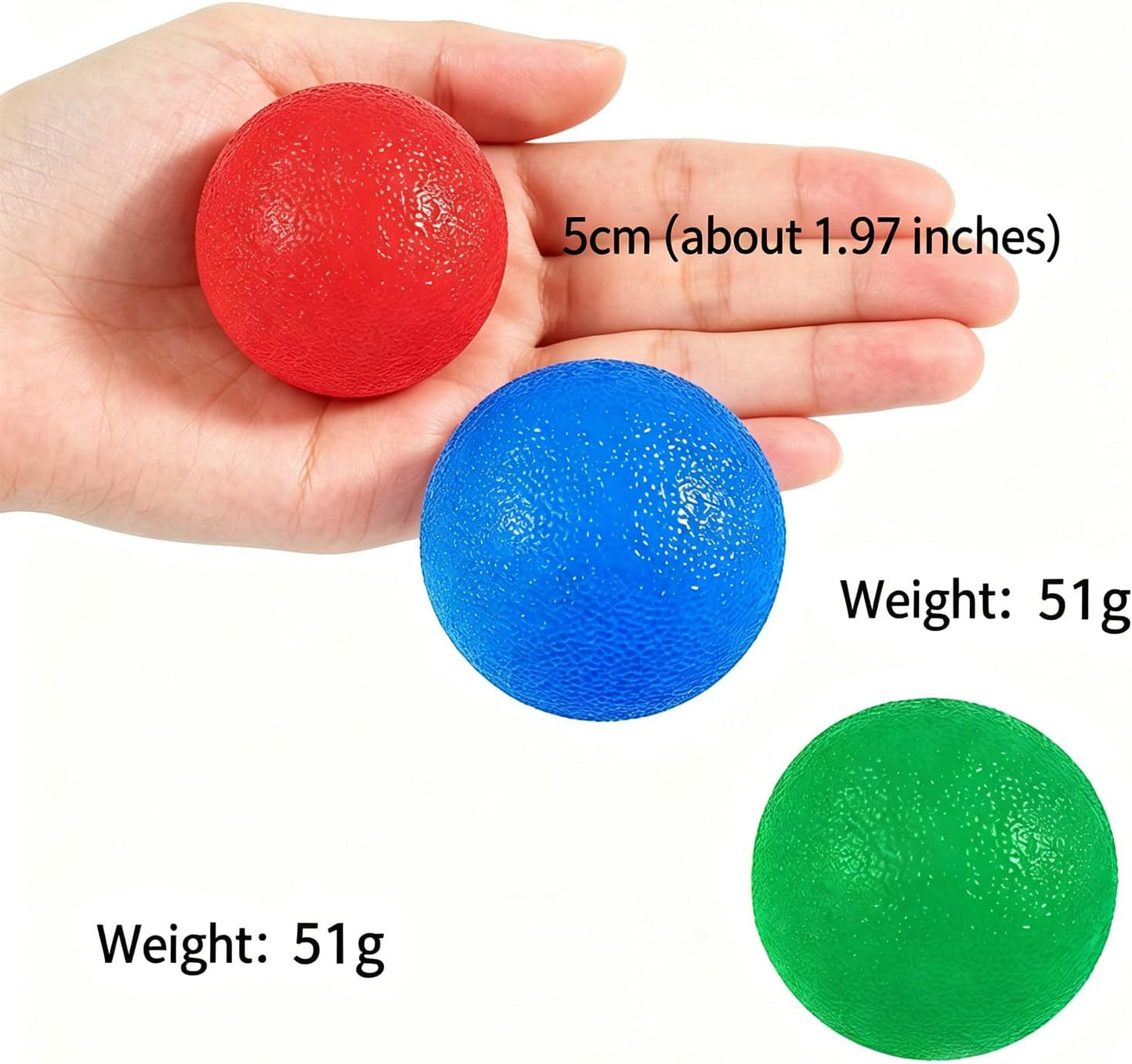 Stress Balls Squeeze Balls for Hand Strengthening Devices with Different Resistance Levels for Finger Forearm Wrist Exercise Relaxation and Pain Relief