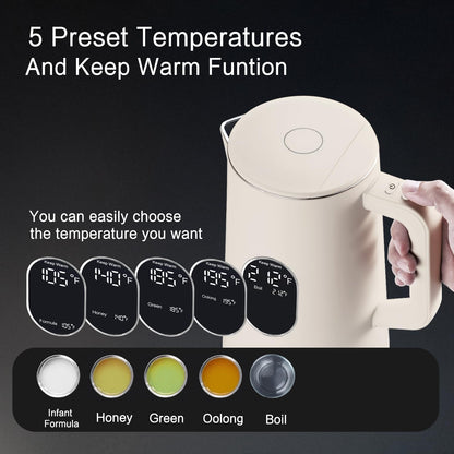 1.5L Electric Kettle Temperature Control, Green