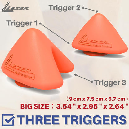 LEZER, Trigger Massage Point, Manual Massage Ball, Muscle Knots Relief Tool, Myofascial Release, Physical Therapy, Plantar Fasciitis, Set of 2 (Orange Trigger and Black Ball)