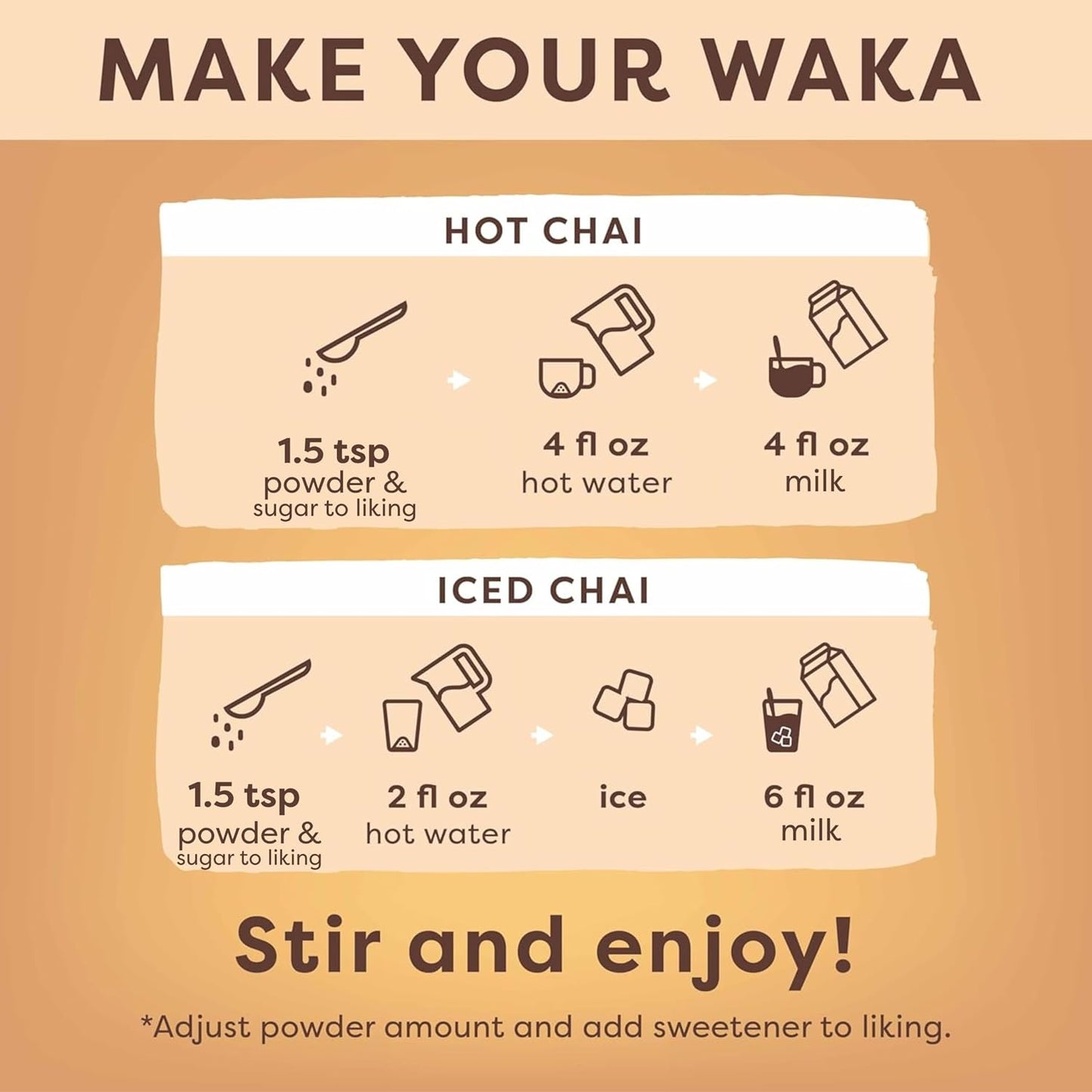 Waka Chai Powder Concentrated Mix, Unsweetened and Unflavored, 4.5 oz | Up to 195 Drinks, Sugar-Free, Authentic Masala Spices and Pure Black Tea Powder