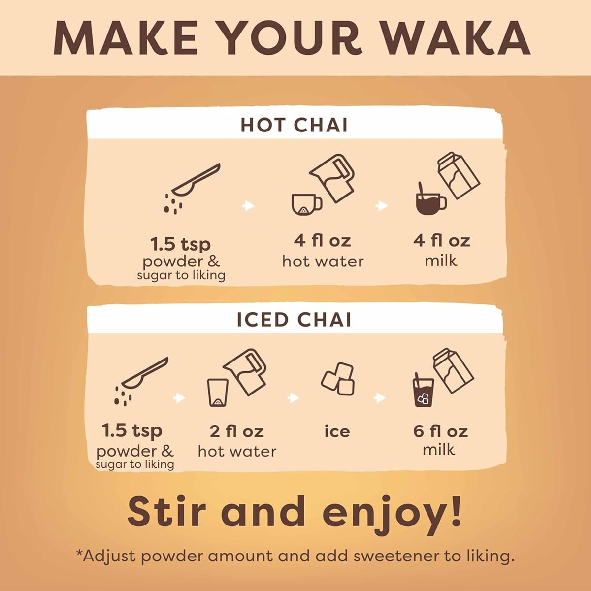 Waka Chai Powder Concentrate, Unsweetened Masala Chai, Sugar-Free, 4.5 oz