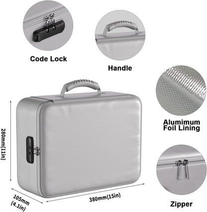 DocSafe 5200°F Fireproof Document Organizer Box with Lock, Heat Insulated