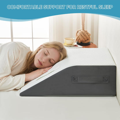 Yojoker 4PCS Orthopedic Bed Wedge Pillow Set for Sleeping, Post Surgery Foam Pillow for Body, Back and Leg Pain Relief, Triangle Adjustable Support Pillow - Acid Reflux, Anti Snoring & GERD Sleeping