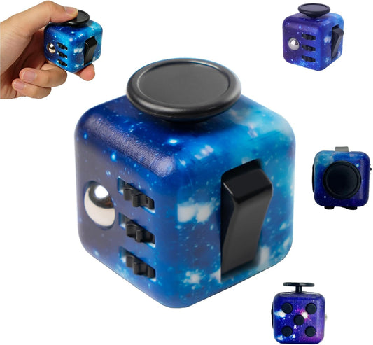 1Pcs Fidget Toys for Kids and Adults Stress Relief Cubes Sensory Toys Portable Calming Fidget Toy Cube for Focus Relaxing Home Office Classroom Travel Birthday Gift