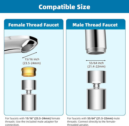 Hibbent NSF/ANSI/CAN 61 & cUPC Certified Faucet Aerator, Chrome