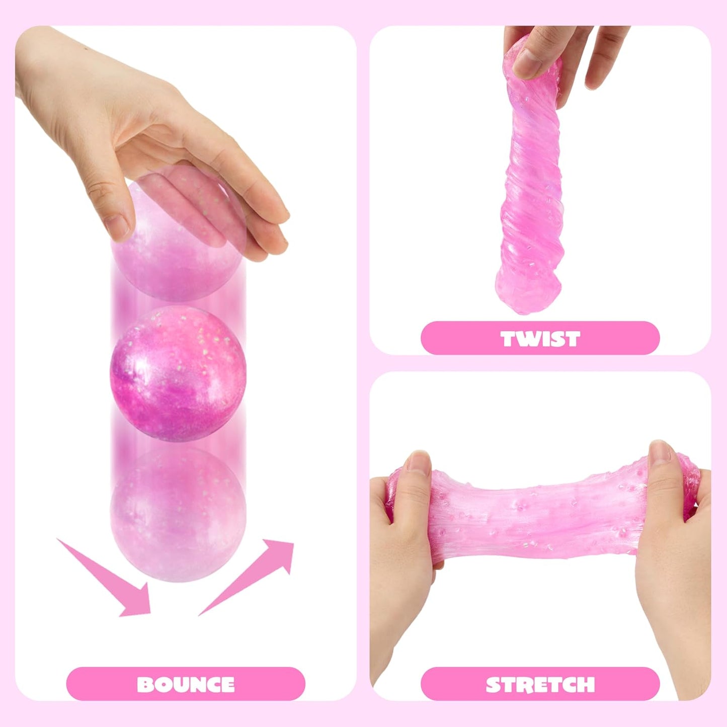 JOYIN Pink-Purple Pearl Putty 4.23oz (120g), Therapy Putty, Slime for Kids, Anxiety & Stress Relief Toys for Kids, Great Sensory Experience, Birthday Gifts & Party Favors