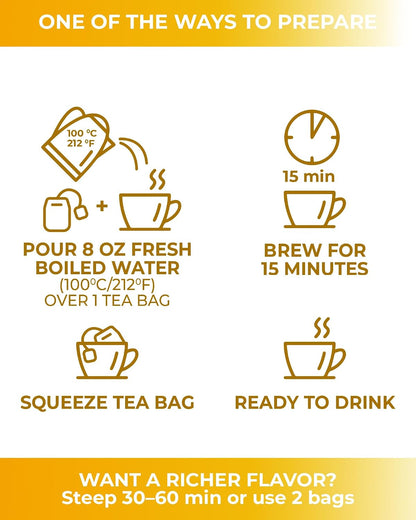 50 Bags Chamomile Flowers Herbal Tea (Matricaria Chamomilla) - 50 Count 1.5g Bags Dried Chamomile Flower Herb Tea Té De Manzanilla
