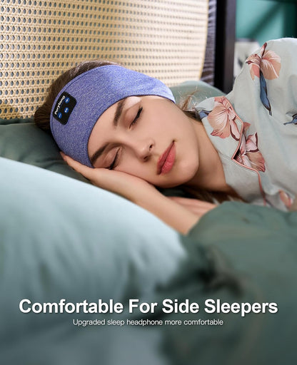 Perytong Sleep Headphones Wireless, Bluetooth Sports Headband Headphones with Ultra-Thin HD Stereo Speakers Perfect for Sleeping,Workout,Jogging,Yoga,Insomnia, Air Travel, Meditation (Grey)